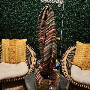 Multicolor Style Stripe Scarf, Women's Tassel Shawl Great condition